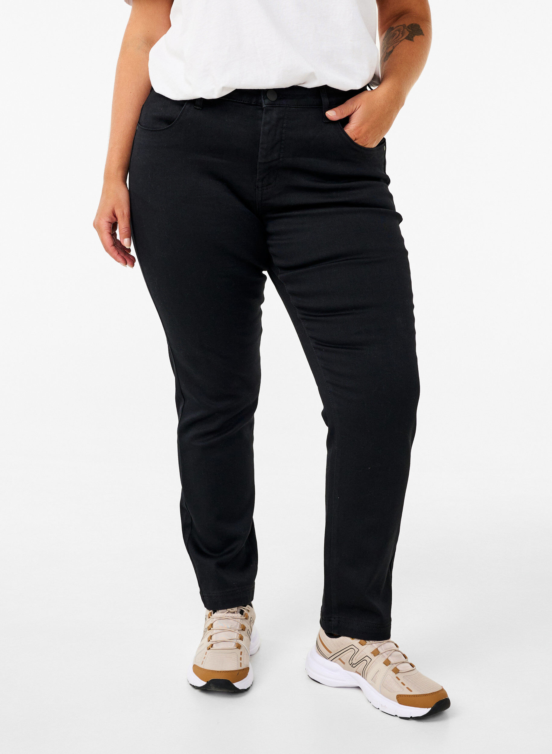 Slim fit Emily jeans med normal talje