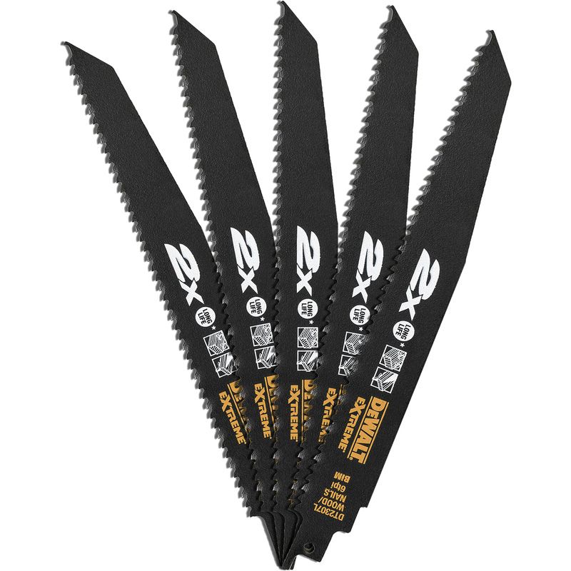 DeWALT Reciprozaagblad 2X BiM extra dik, hout 228x4,2mm