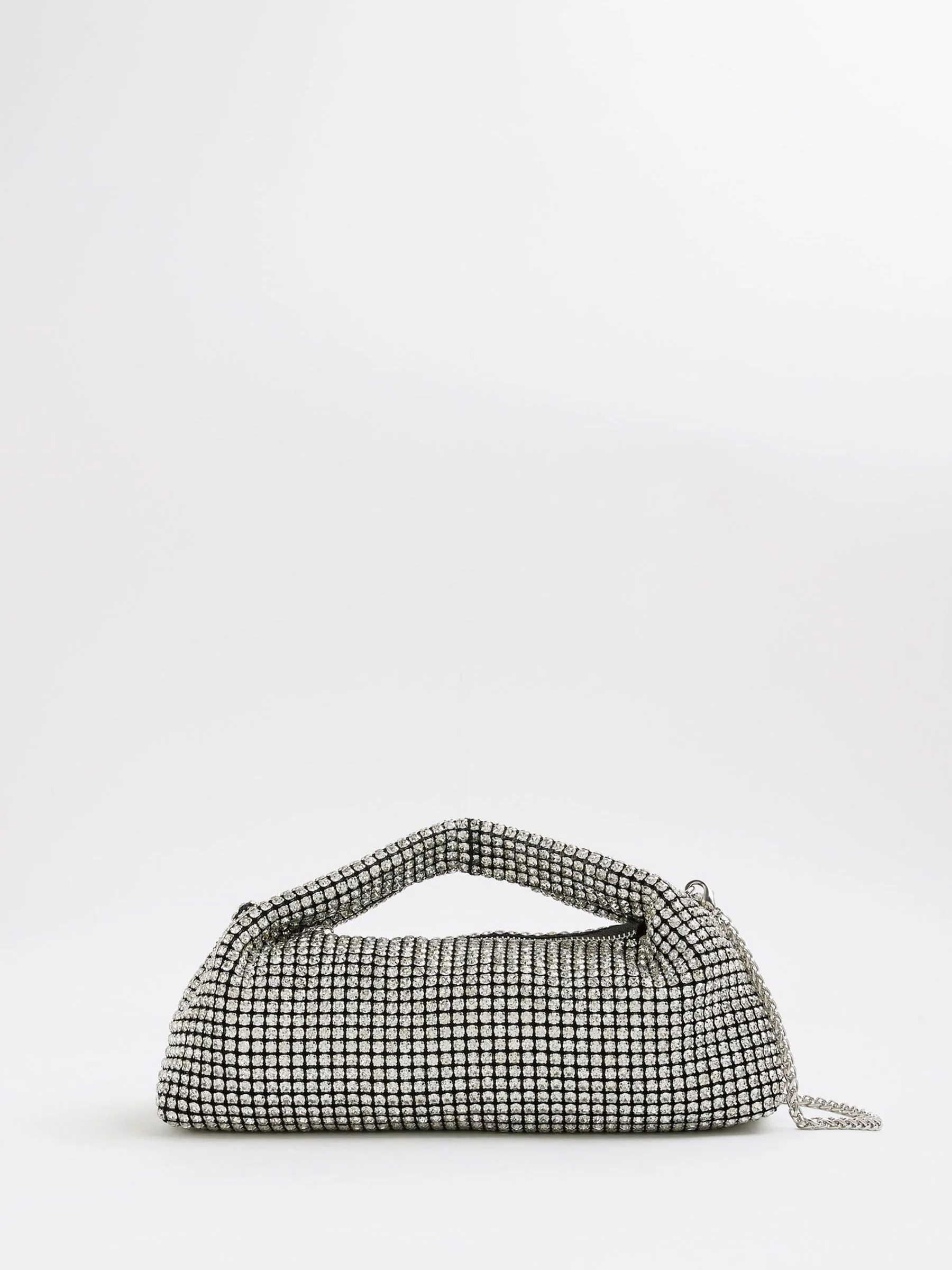 River Island Diamante Scoop Clutch Bag