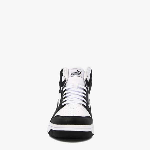 Puma Rebound V6 Mid jongens sneakers zwart/wit