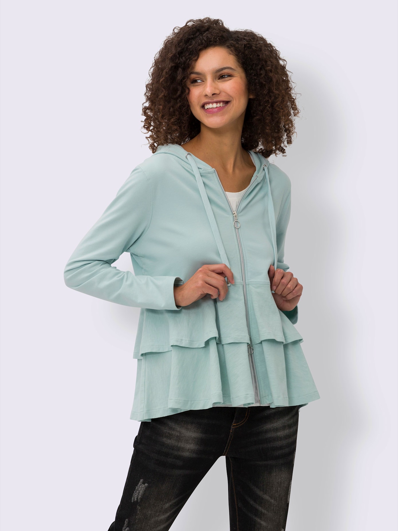 Veste légère volants affinants