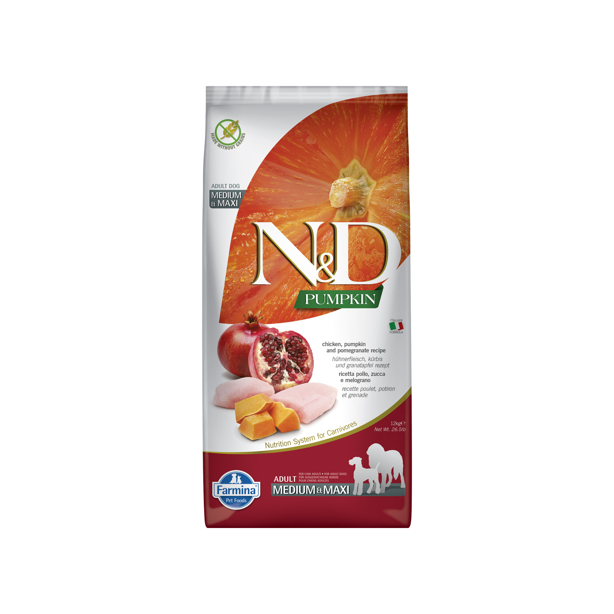 Farmina N&D Pumpkin Kip en Granaatappel Adult Dog Medium & Maxi