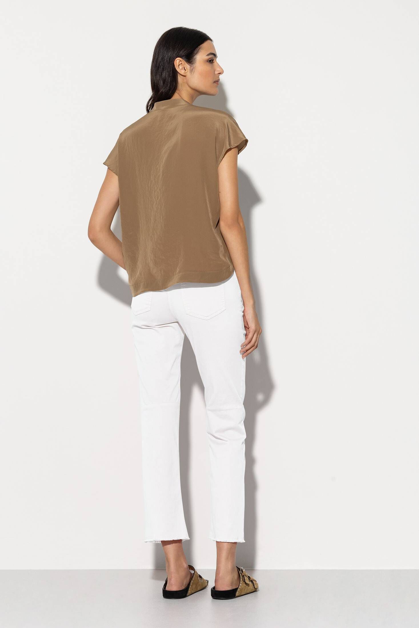 Luisa Cerano| Damen Jeans Babyflare verkürzt