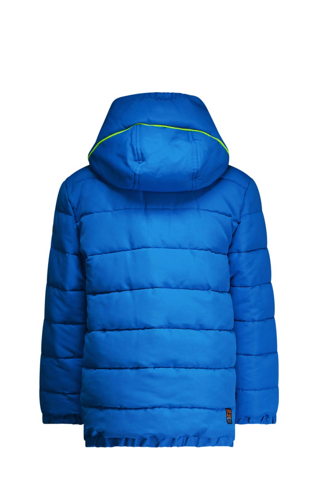 TYGO & vito gewatteerde winterjas Jix helderblauw/neon geel
