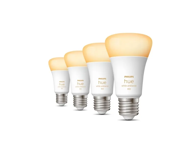Philips Hue White Ambiance - E27 pærer - 4-pak