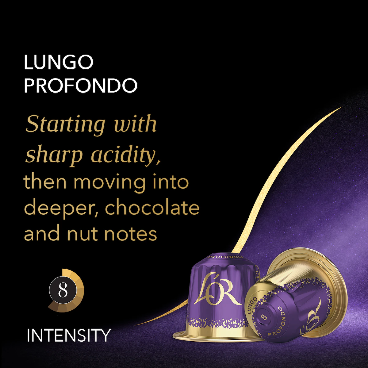 L Or Lungo 8 Profondo kaffekapsler (10-pk)