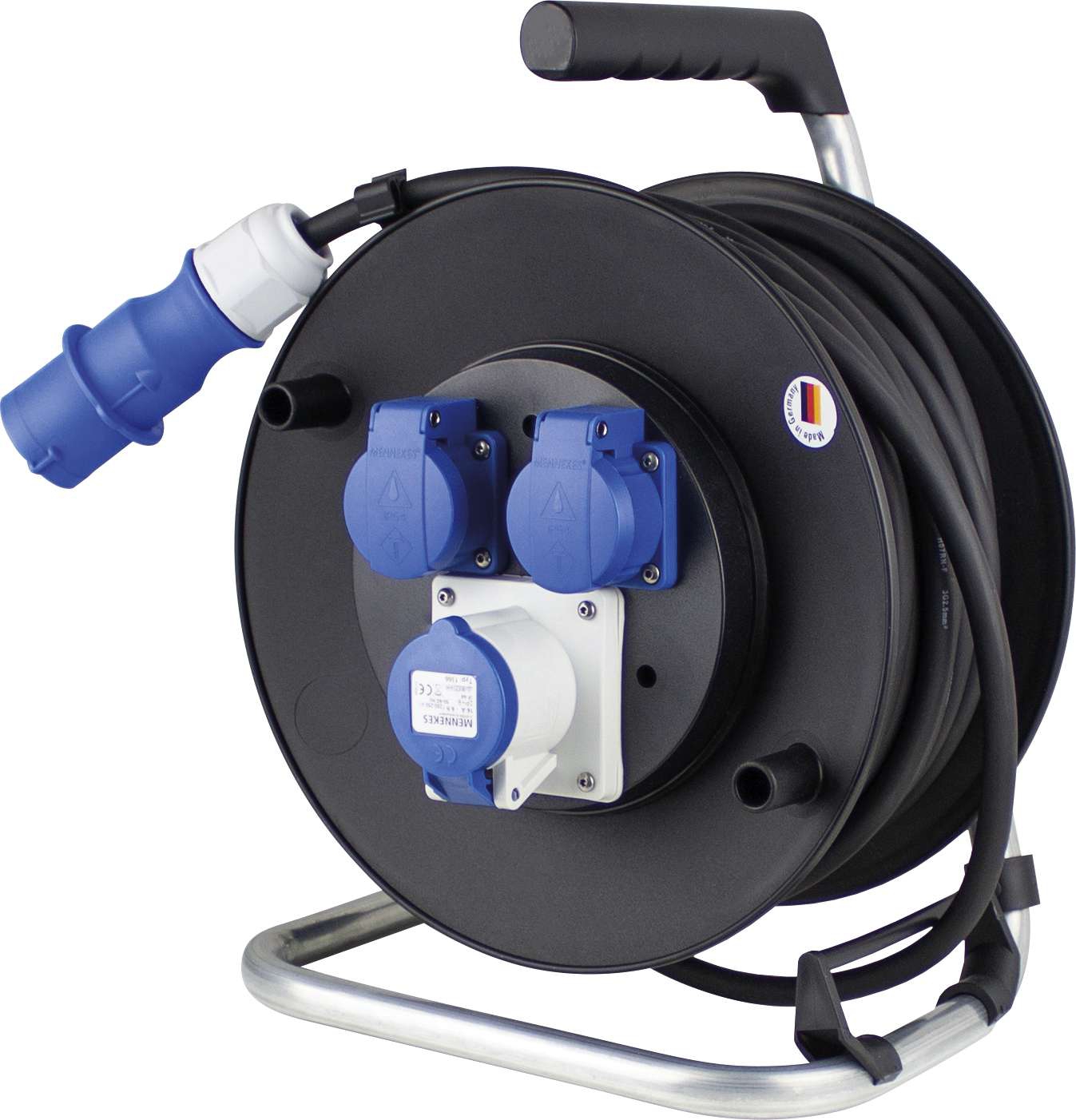 CEE-Kabeltrommel Profi CEE-Stecker auf CEE-Dose & Schutzkontakt-Dose