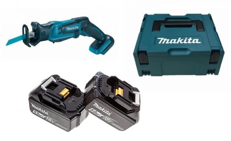 Makita DJR183RTJ 18V Li-ion accu reciprozaag set (2x5.0Ah) in Mbox
