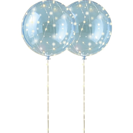 Salling LED ballon Ø:45 cm 2-pak - Blå pastel