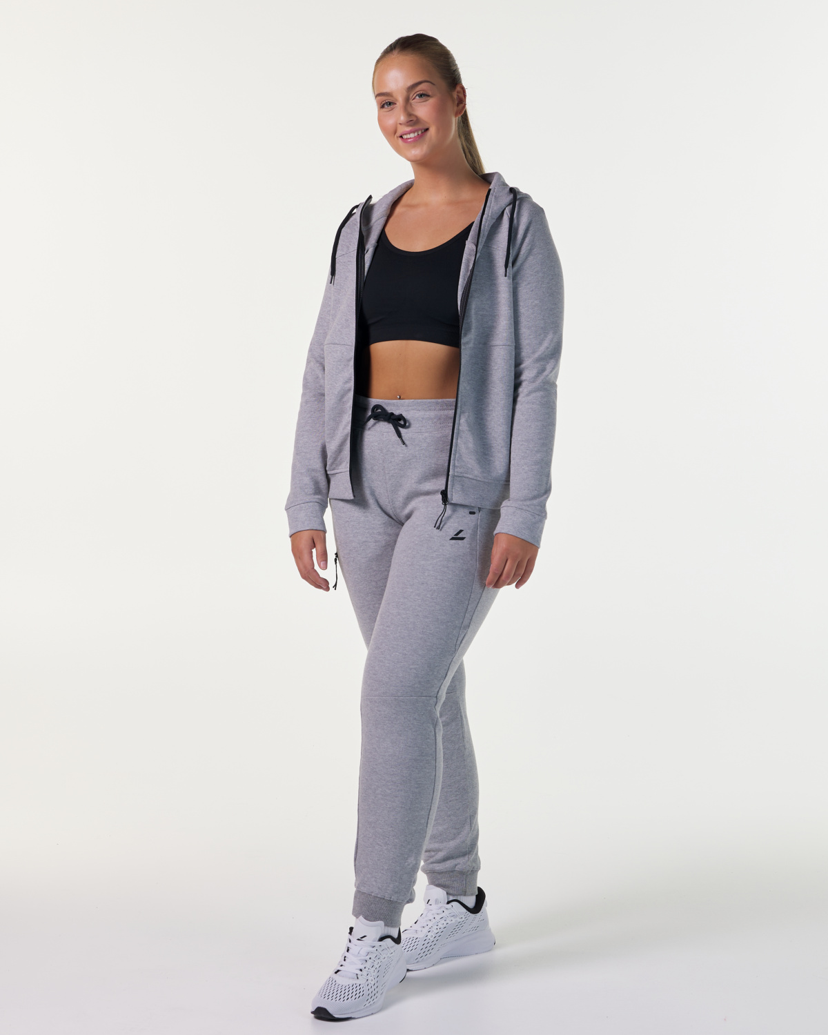 LEVITY Break Tech Zip Jacket Grey Marl