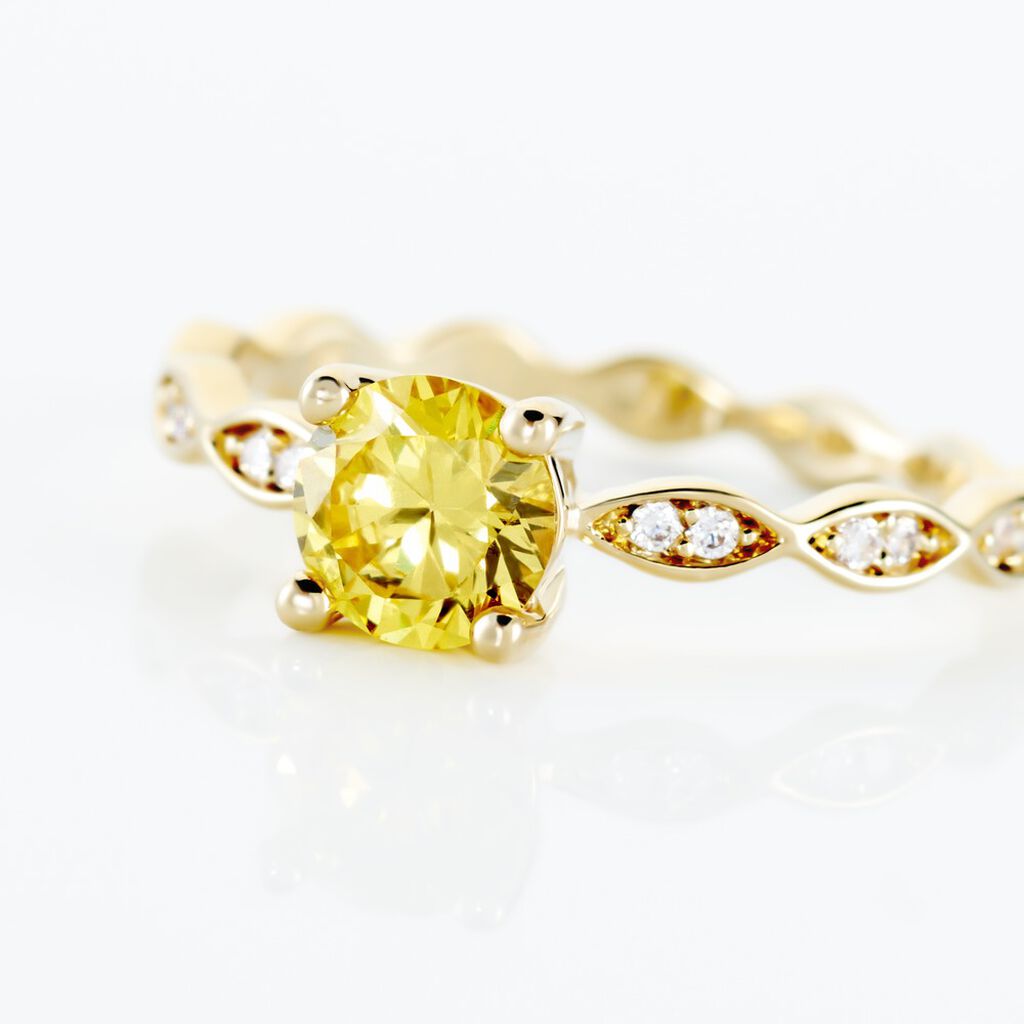 Bague Kurt Plaqué Or Jaune Oxyde De Zirconium