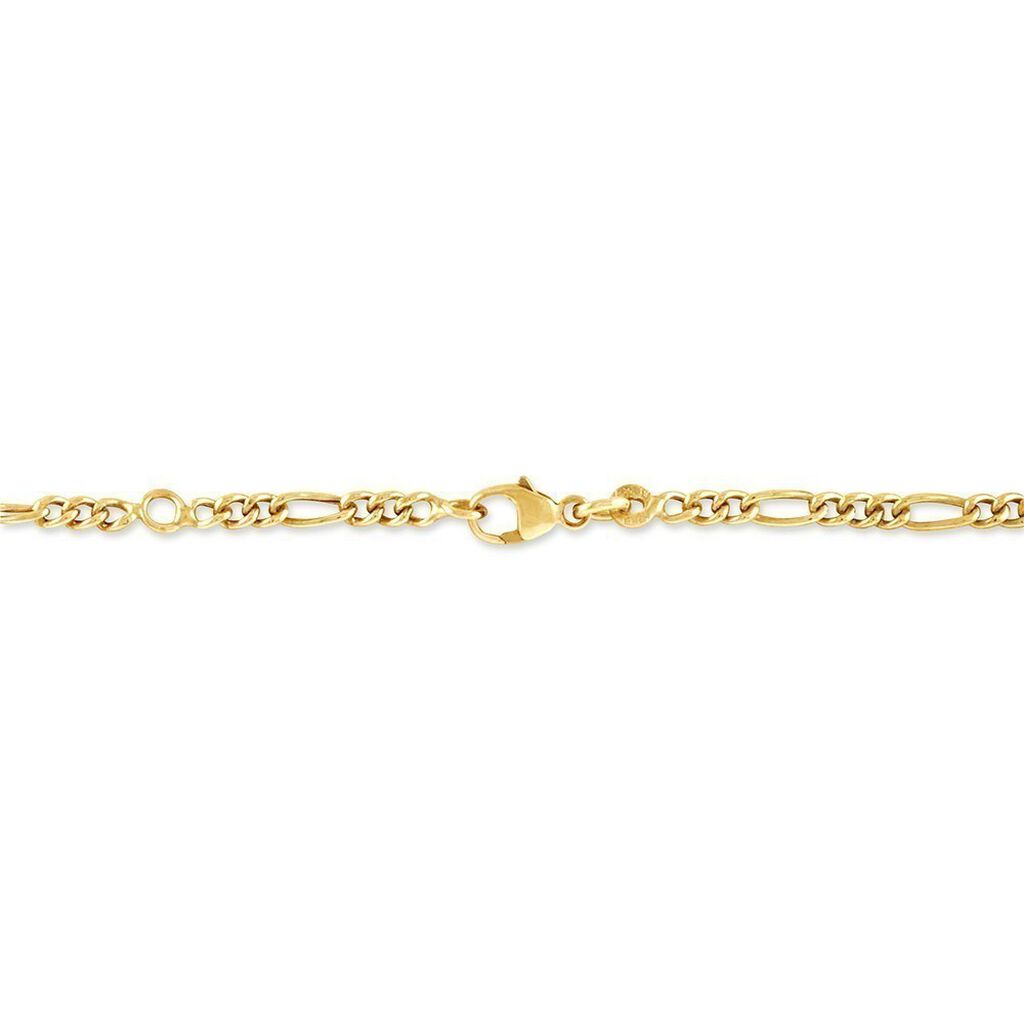 Bracelet Identité Bartolomee Maille Alternee 1/3 Or Jaune