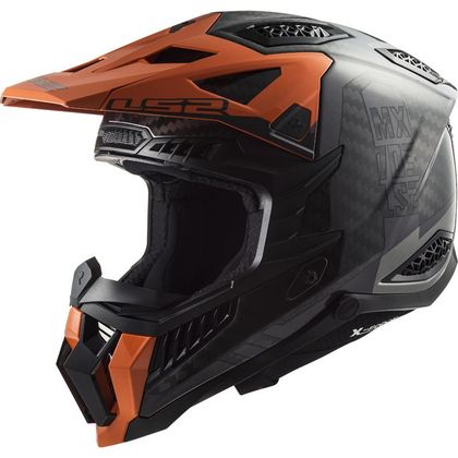 Casque cross LS2 MX703 C - X-FORCE - VICTORY - TITANIUM ORANGE 2023 - Gris / Orange