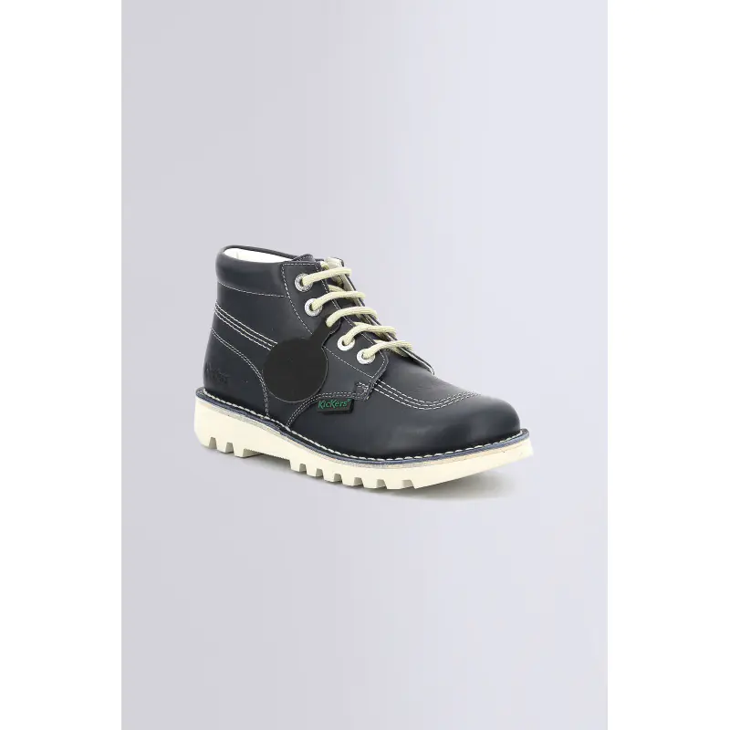 KICK HI BLEU BOTTINES Cuir  Femme