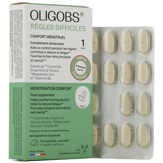 Oligobs Règles difficiles - Complément alimentaire confort menstruel
