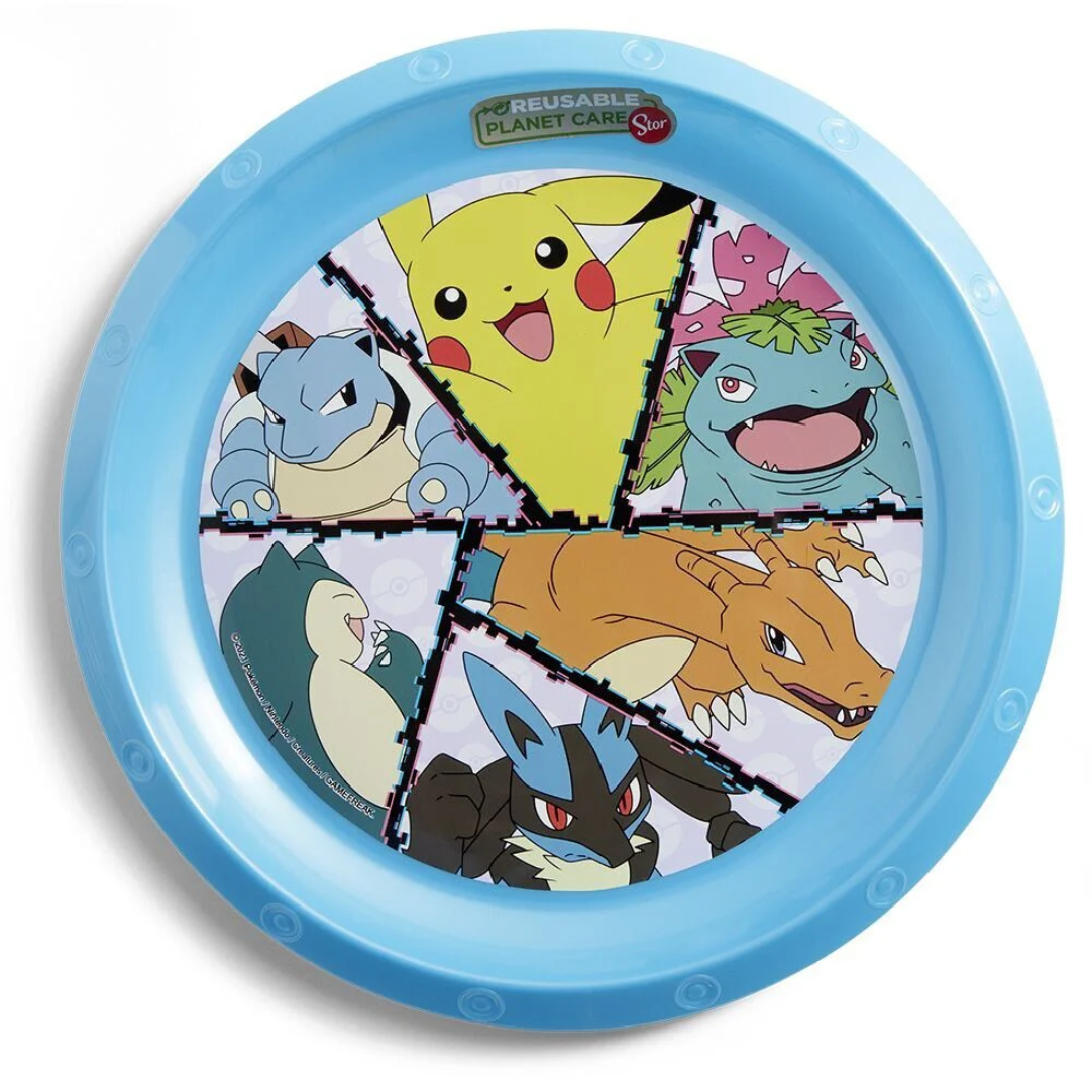 Assiette plate enfant Pokémon plastique Ø21cm