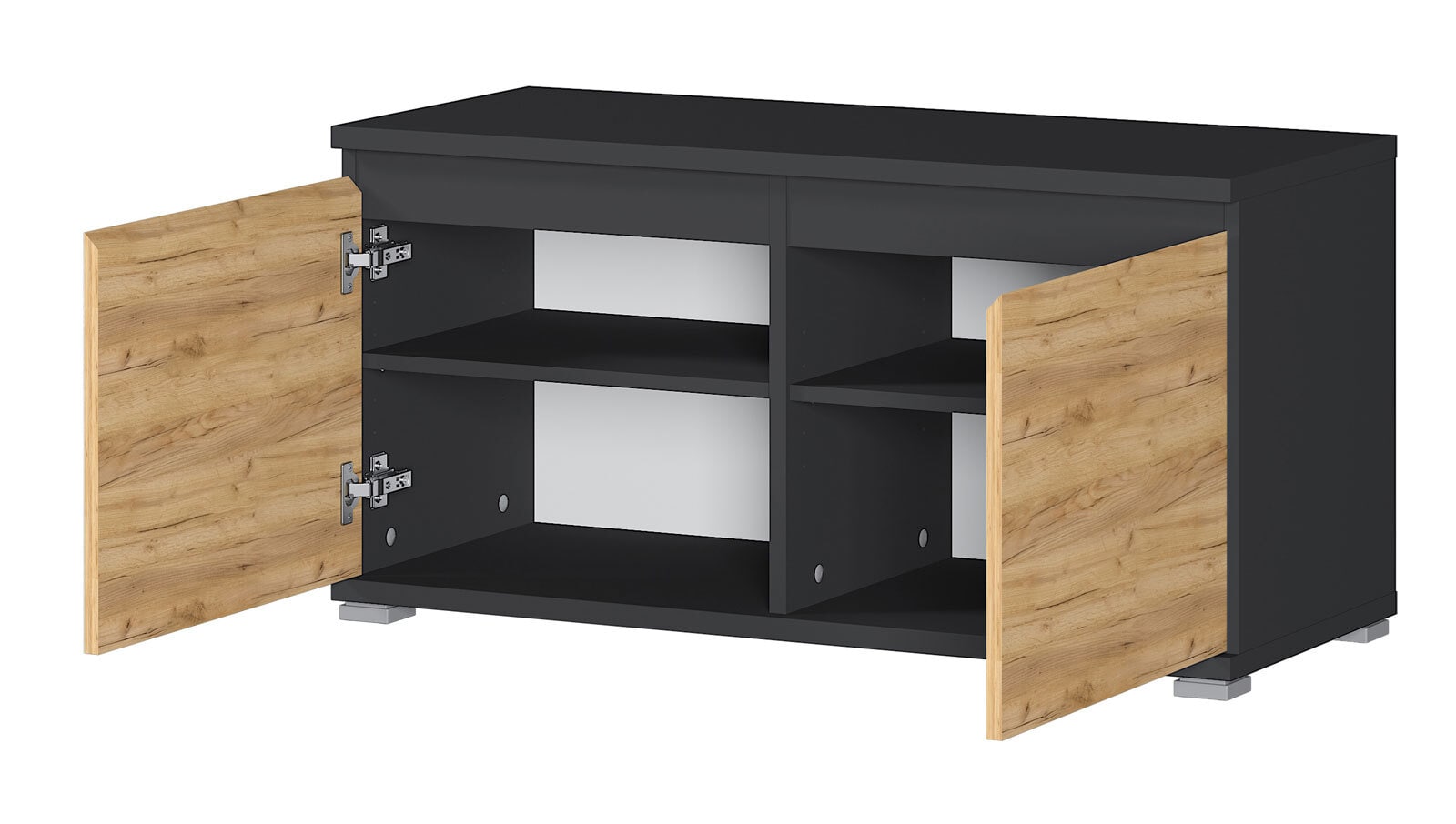 CASAVANTI Schuhbank ALMADA 96 x 52 cm anthrazit /Navara Eiche NB
