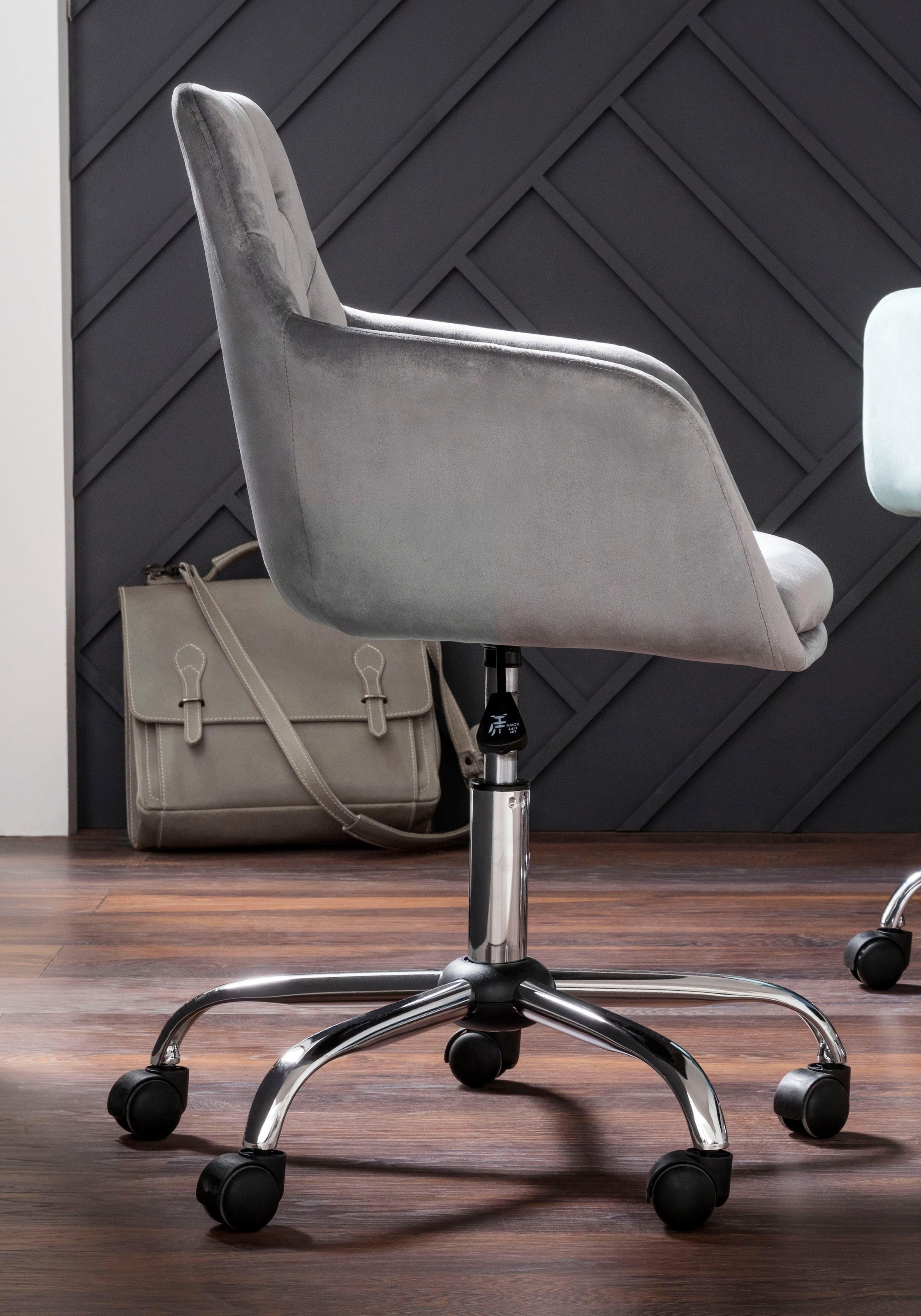 INOSIGN Bürostuhl »Perry1« () eleganter Samtstuhl, gepolstert
