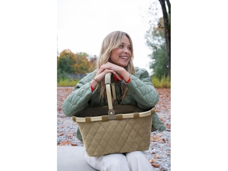 Reisenthel Einkaufskorb Carrybag Rhombus Olive Stillvoller Einkaufskorb für den täglichen Einkauf
