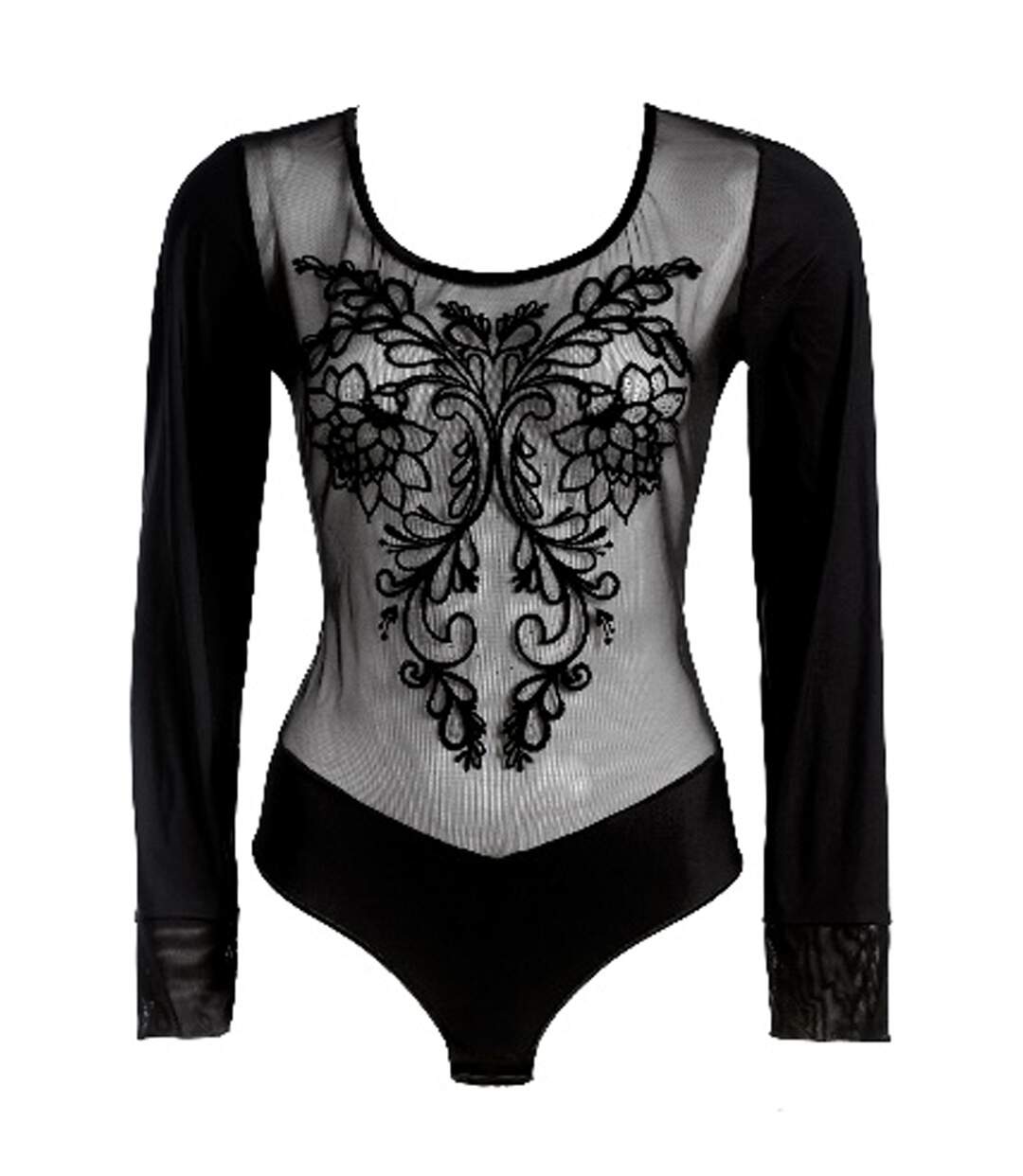 Body manches longues Grace noir Luna Splendida