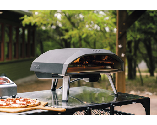 Ooni Koda 16 Gas Pizza Oven 63 x 58 cm RVS Zilver/Zwart L-vormige Vlam Gebruiksvriendelijk en Directe Gasontsteking