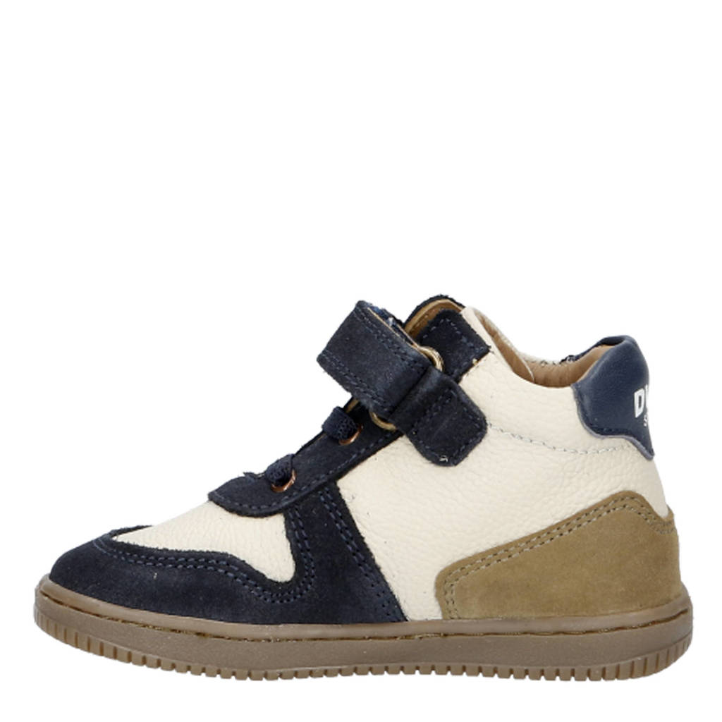Develab leren sneakers donkerblauw