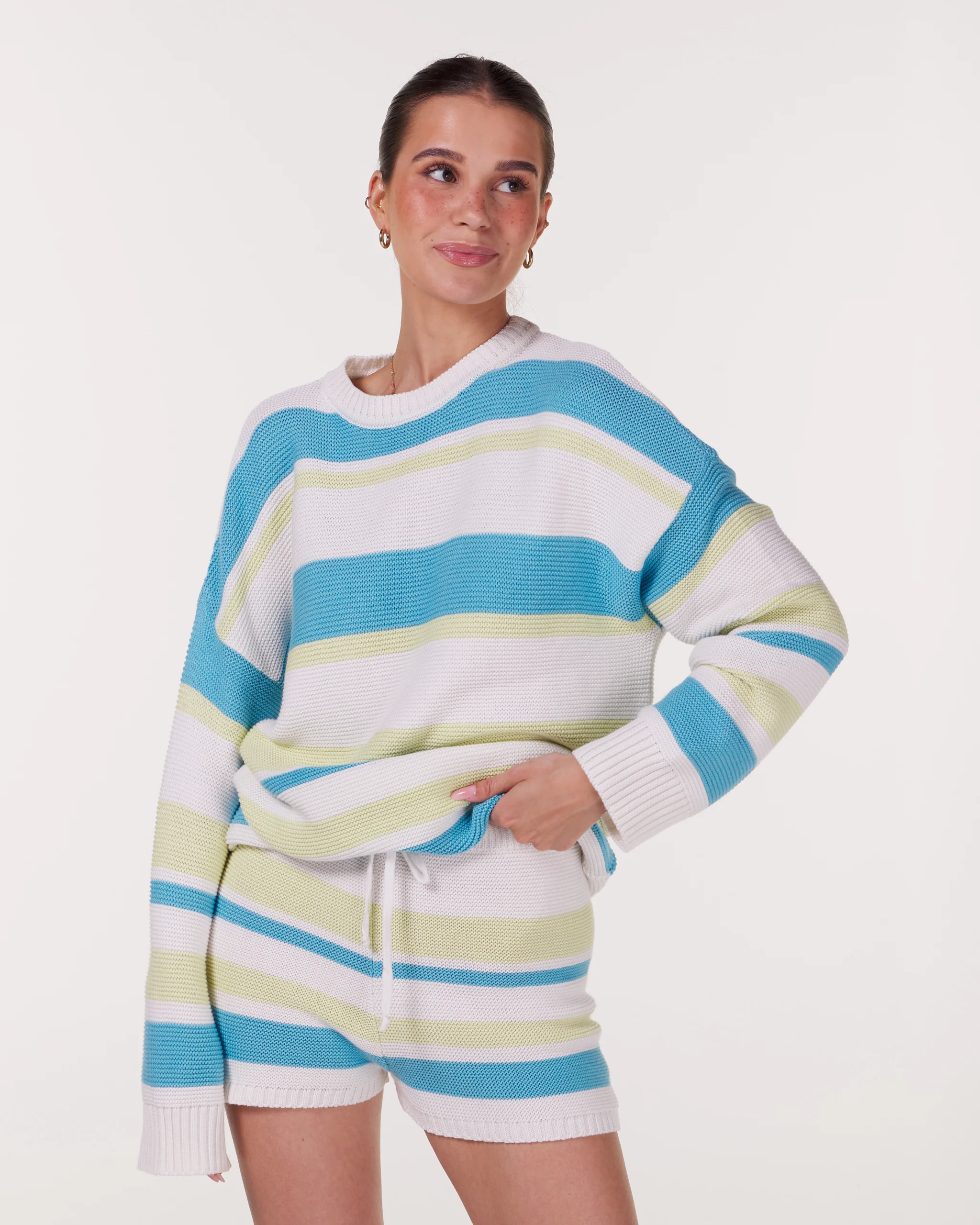 Bumpro SETT Sundazed Striped Knit Spirello Blue Moon