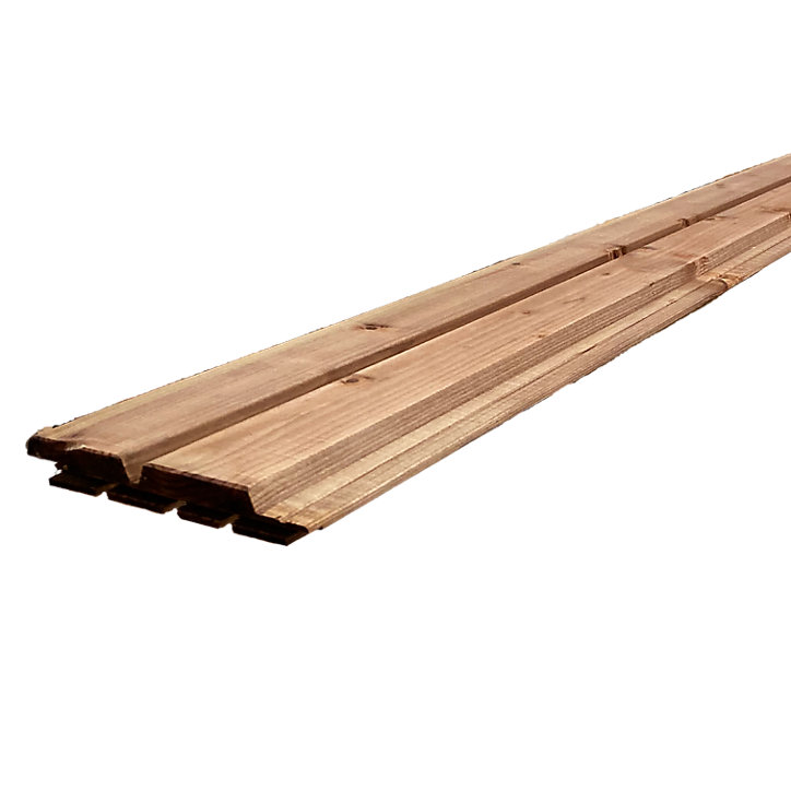 Clin pour bardage Claire-voie 12,5 x 240 cm (lot de 6 lames)