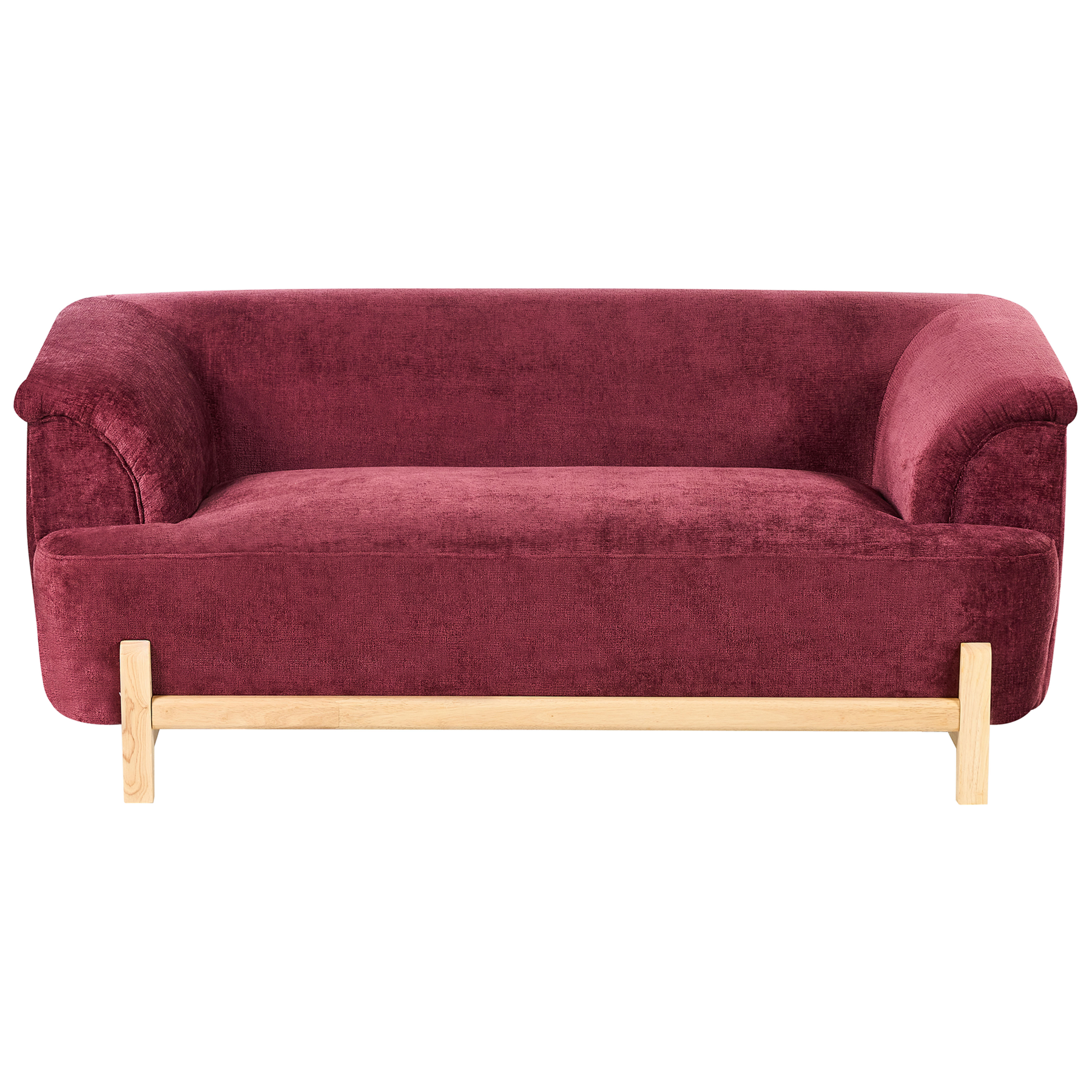 Beliani - ALNOR - Tweezitsbank - Bordeauxrood - Chenille