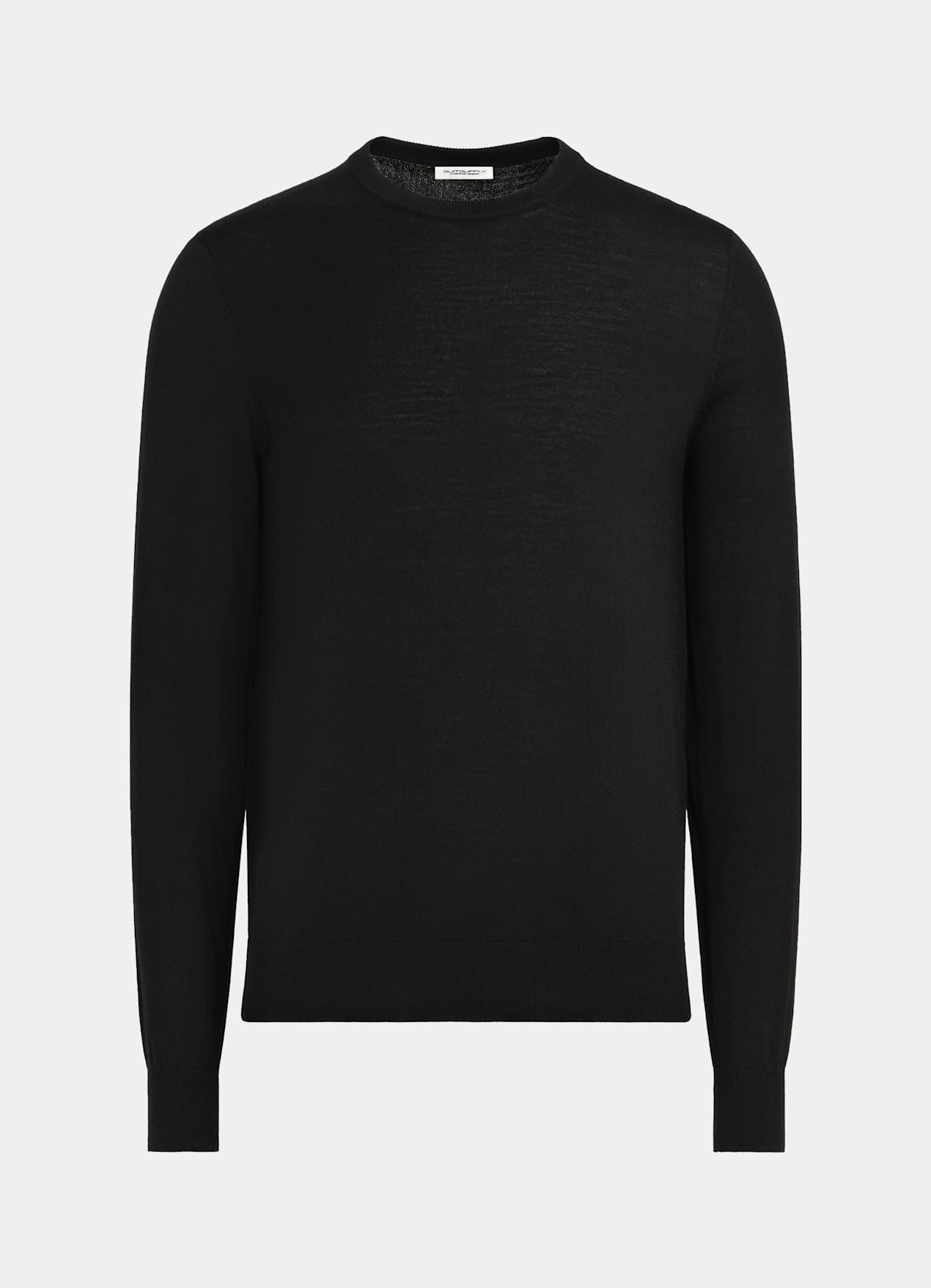Pull col rond Merino noir