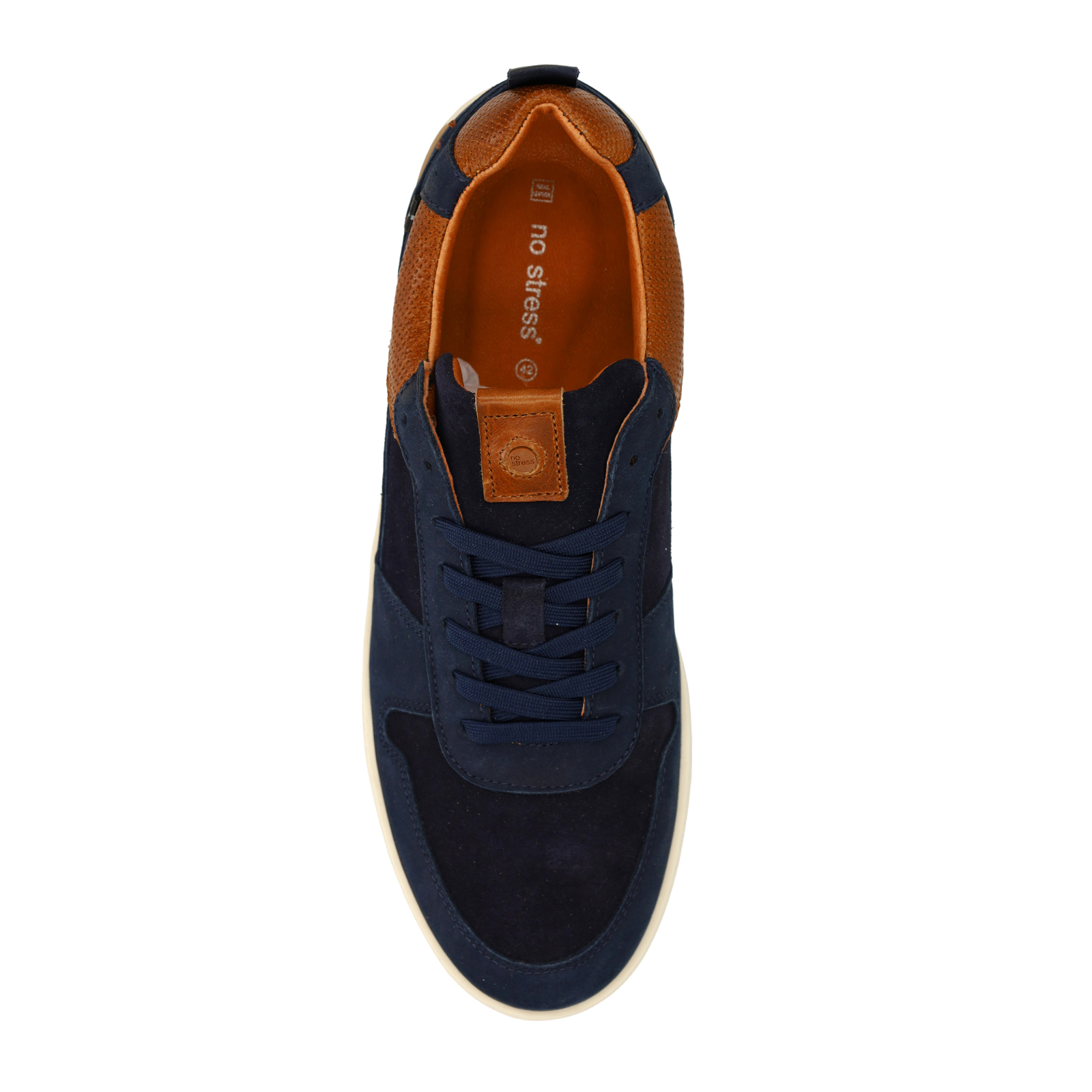 Donkerblauwe nubuck sneakers