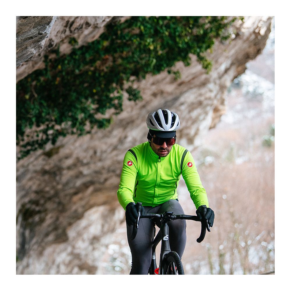 Castelli PERFETTO - Veste Homme electric lime/dark gray