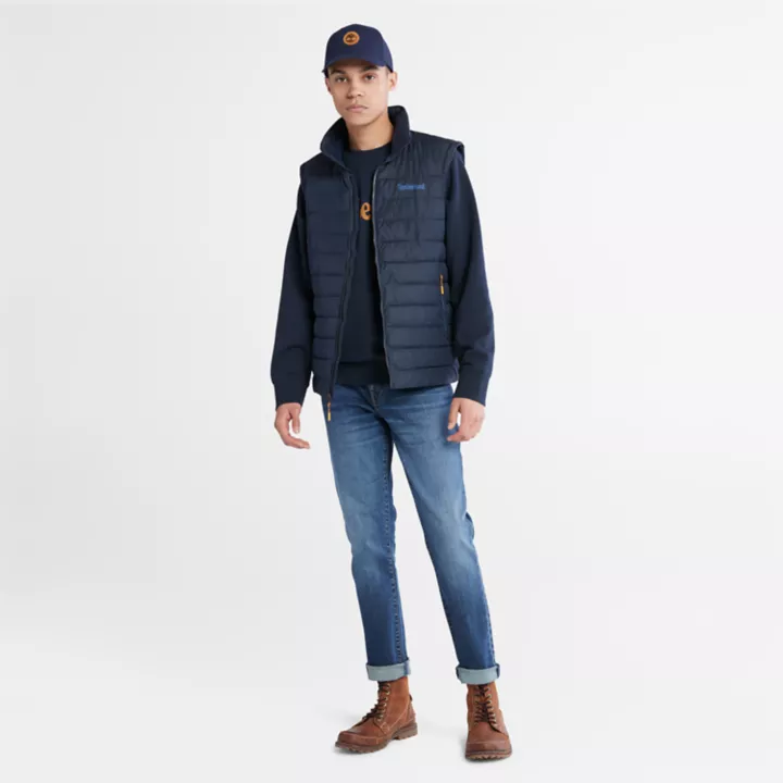 Gilet Axis Peak imperméable et repliable pour homme en bleu marine