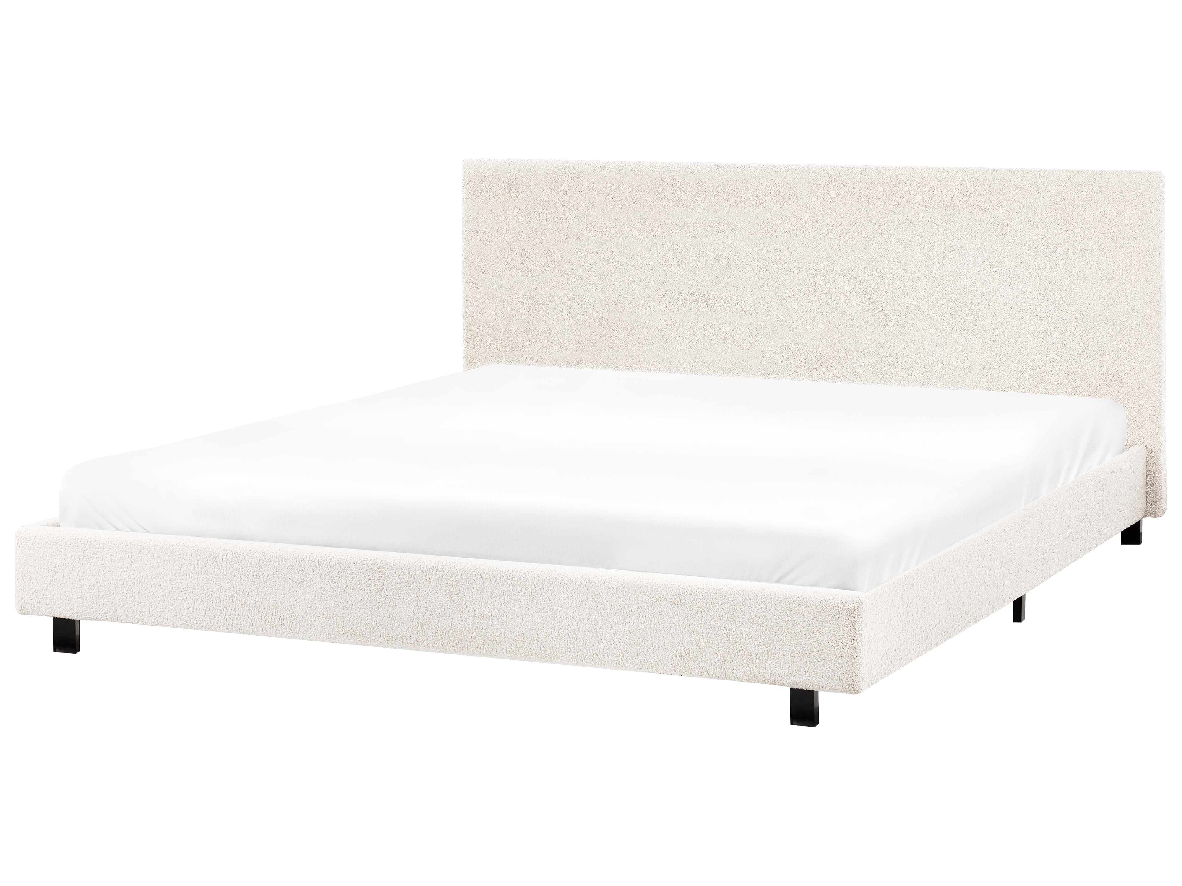 Waterbed Bouclé ALBI 180 x 200 cm Gebroken wit