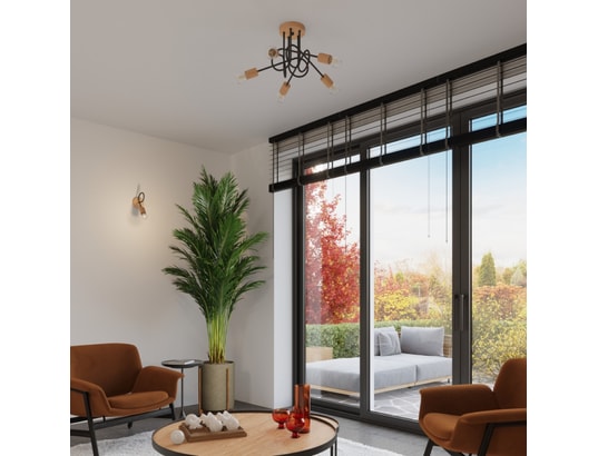 SOLLUX LIGHTING - Lustre ember 5 schwarz