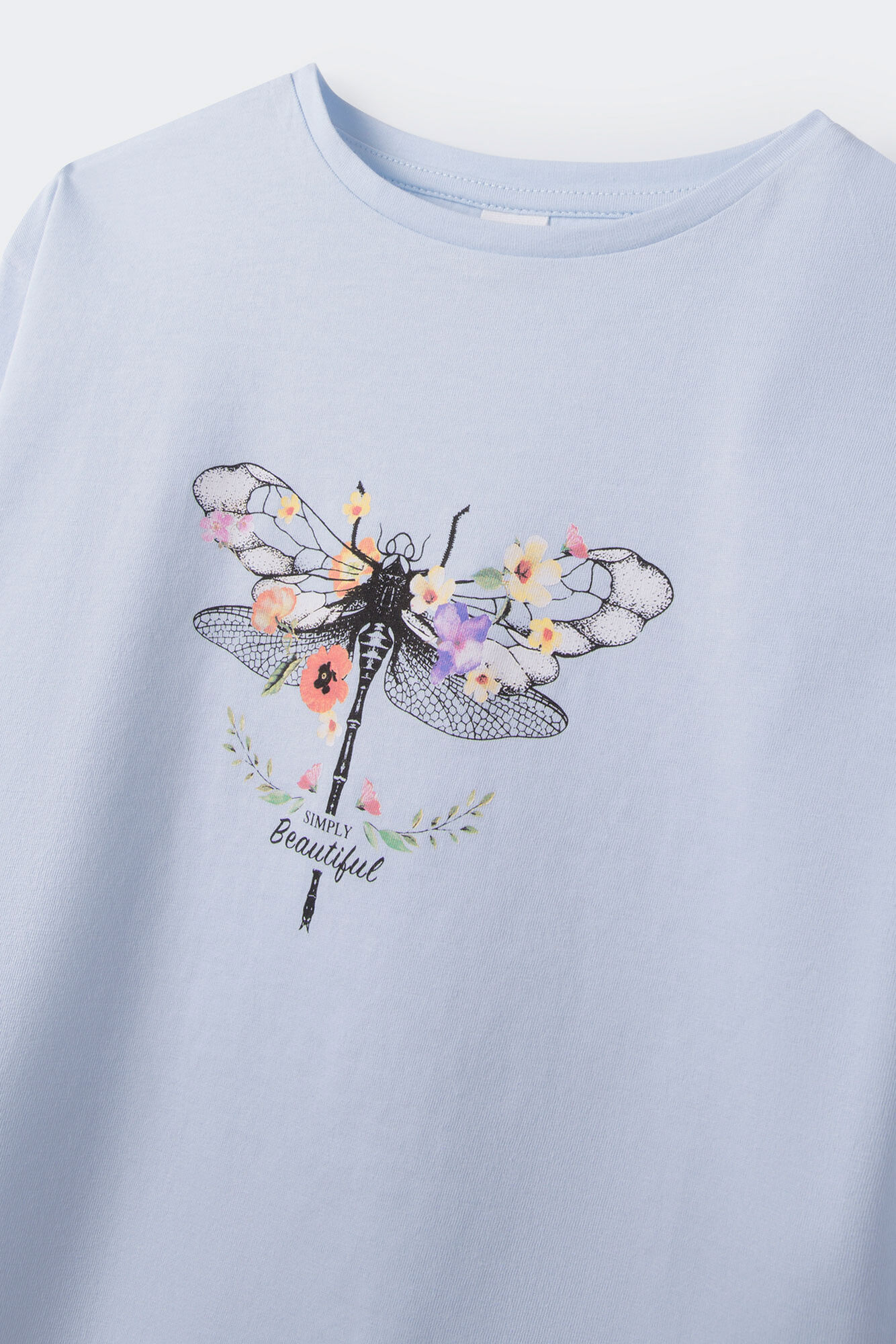 Camiseta infantil com estampa de libélula