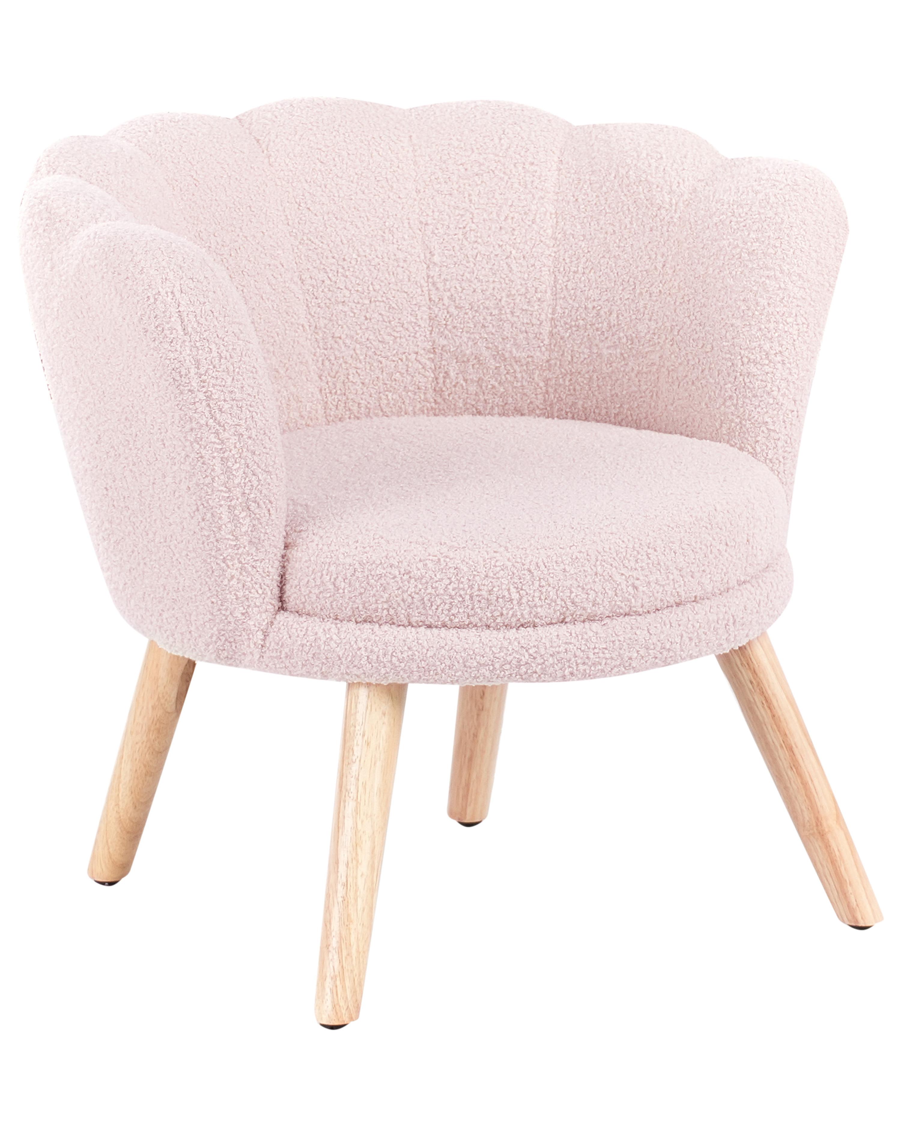 Kinderfauteuil HALBY Bouclé Pastelroze