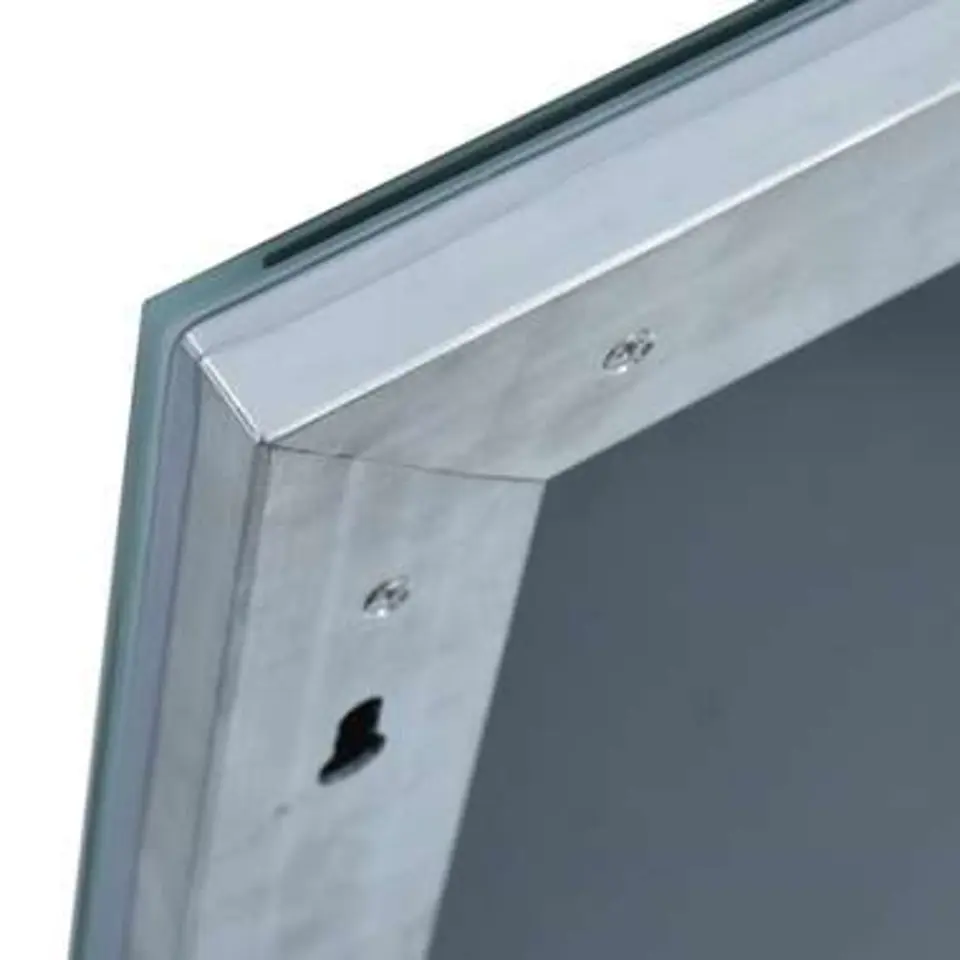 vidaXL - Badkamerspiegel - Zilver - Glas - 60 x 50 cm