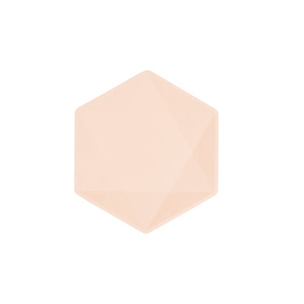 Oranje Abrikoos Borden Zeshoek 15,8cm 6st
