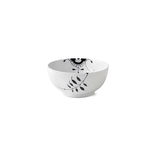 Royal Copenhagen Sort Mega Riflet Skål, Ø24 cm