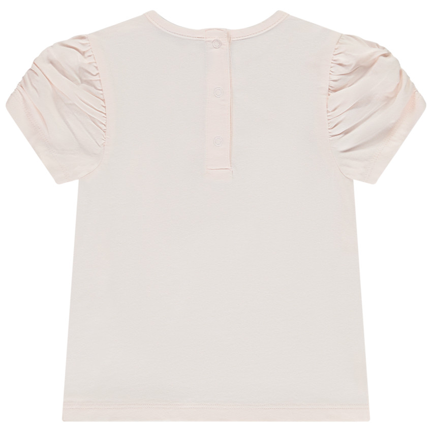 T-shirt manches courtes broderie papillon pour bébé fille