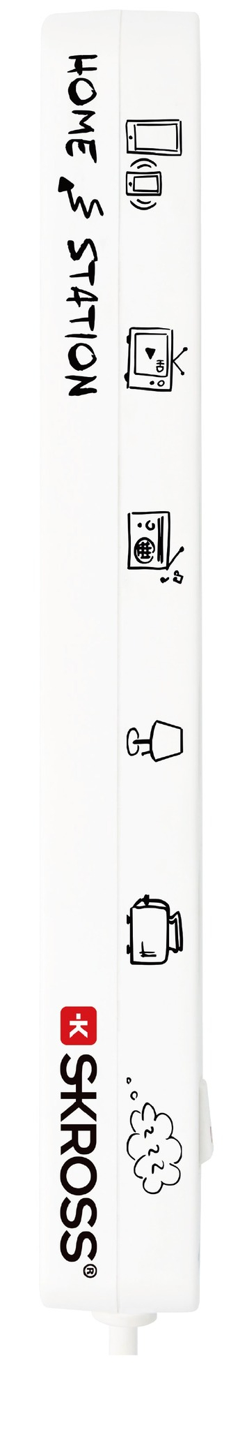 (1.5m) Home Station USB 4-fach Steckdosenleiste Typ13   USB C / USB A mit Leuchtschalter und Überlastschutz   Flachstecker (69.41350)