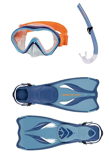 BEUCHAT - KIT PALMES MASQUE TUBA DE SNORKELING OCEO JUNIOR