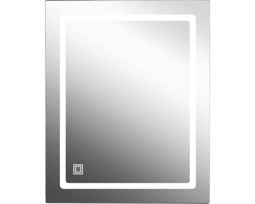 Cordia MODERN LINE verlichte spiegel, 80 x 65 cm, aluminiumkleurig zilver, IP 44