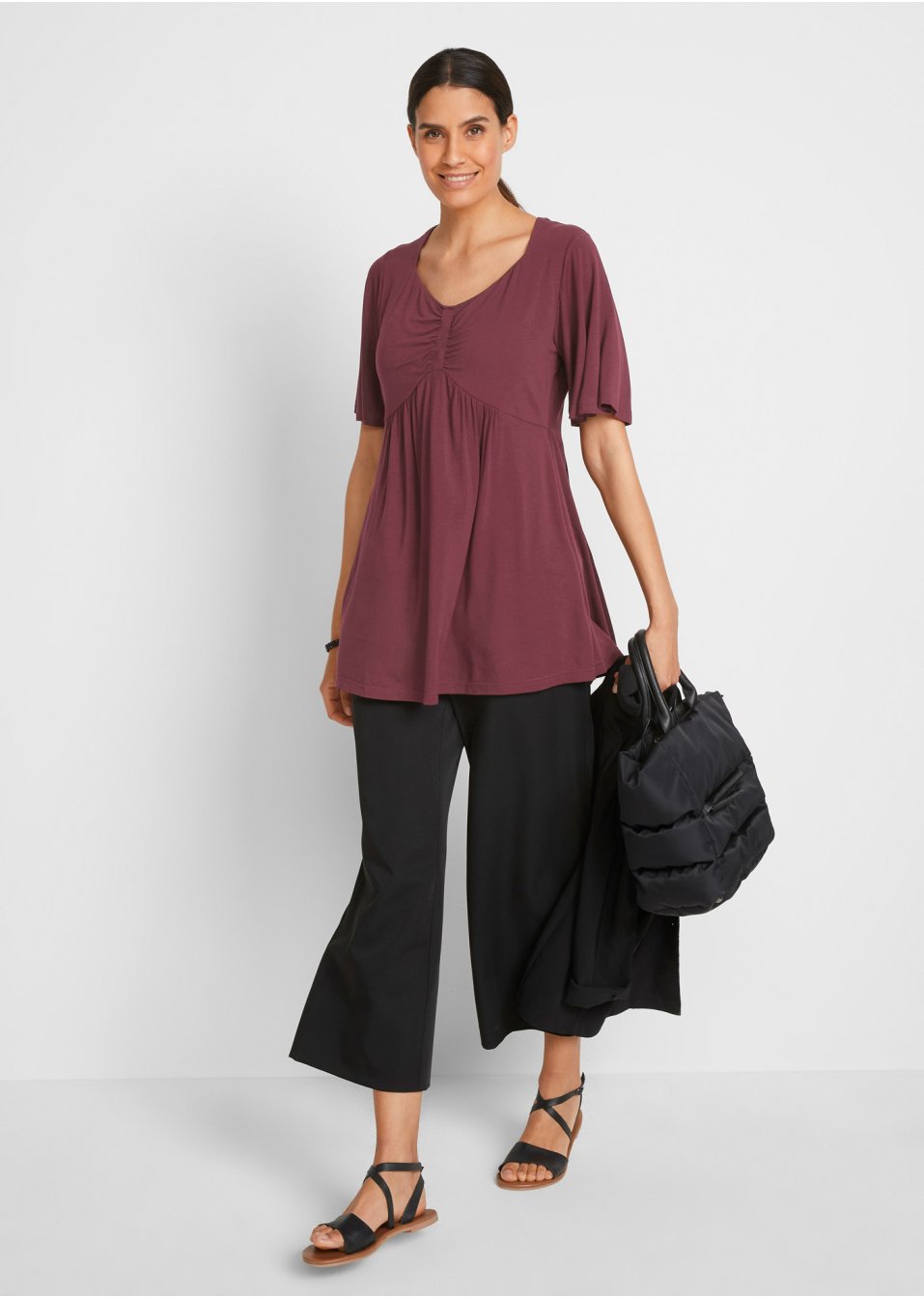 T-shirt trapèze en viscose