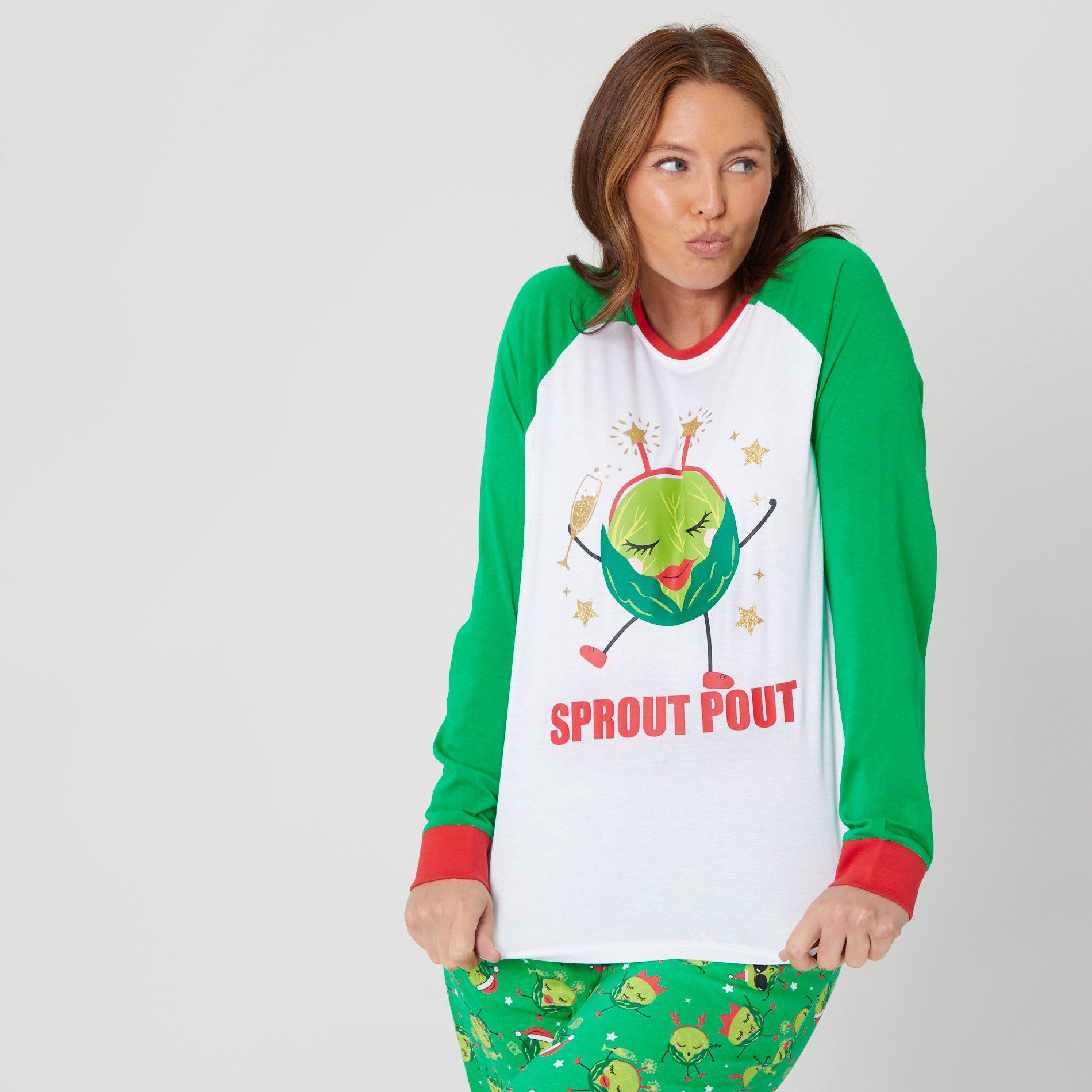 Linea Ladies Family Christmas Sprout Pyjama Set