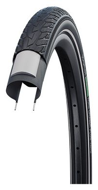Pneu Schwalbe Road Cruiser Plus 20'' Tubetype Rigide PunctureGuard Green Compound Flancs Reflex E-Bike E-25