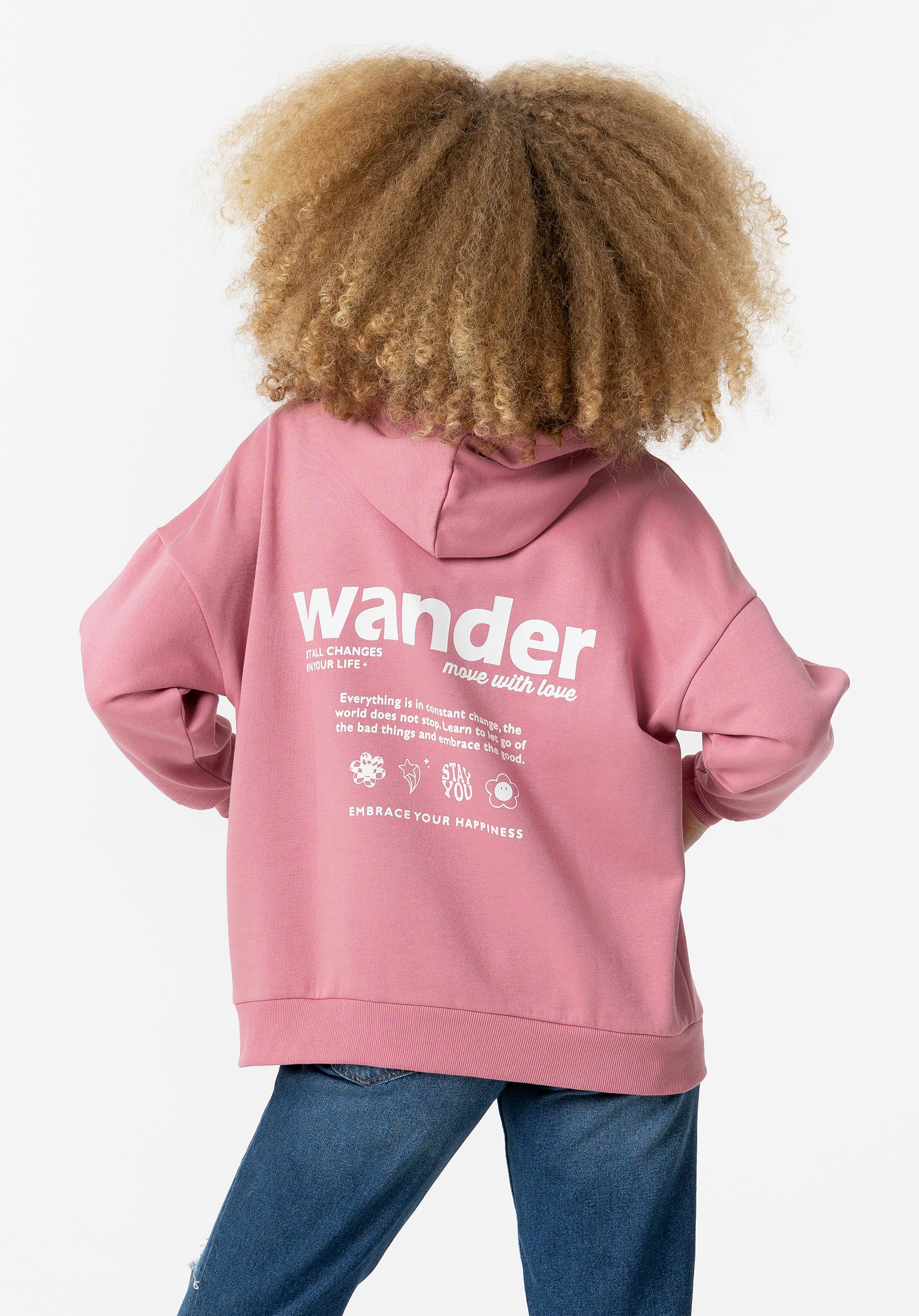 Hoodie com Texto nas Costas