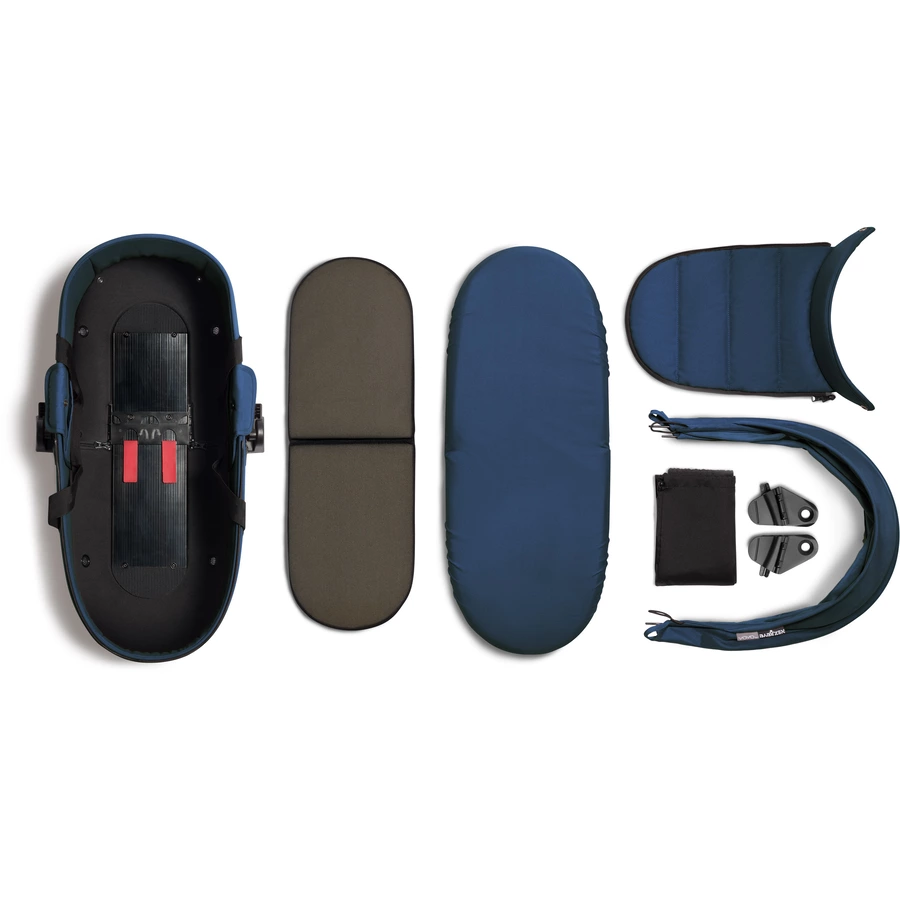 BABYZEN Kinderwagen YOYO2 0+ White mit Liegewanne Navy Blue