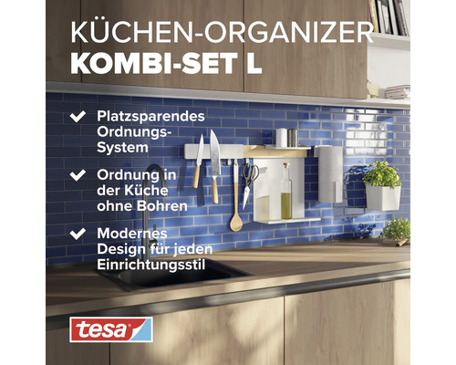 Keukenorganizer Tesa L wit 70022-00000-00